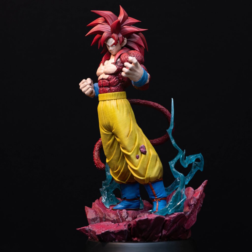 Estátua Goku SSJ4 Dragon Ball  Colecionável Pintada À Mão