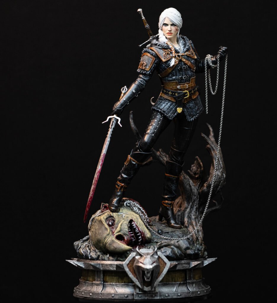 Estátua Ciri The Witcher 4 Escala 1/6 Colecionável Pintada À Mão